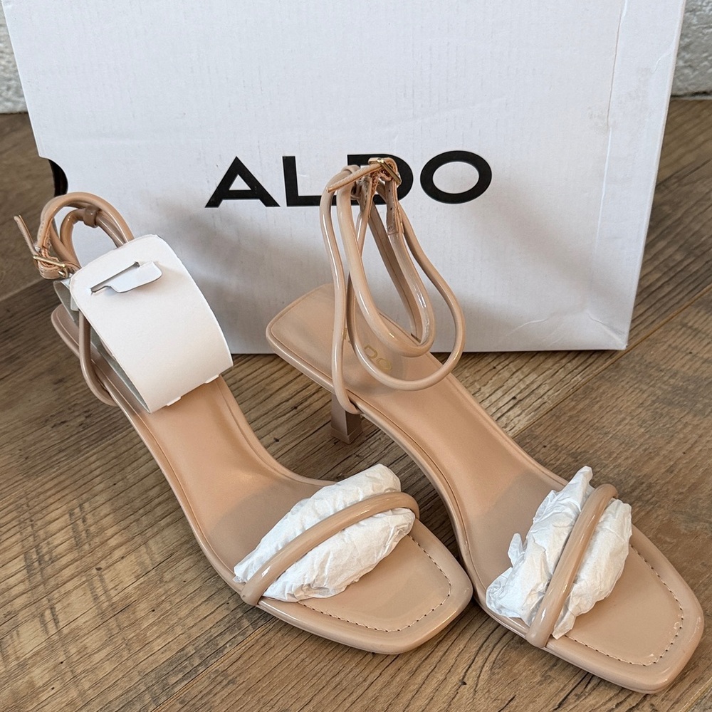 Aldo Beige Strappy Heels